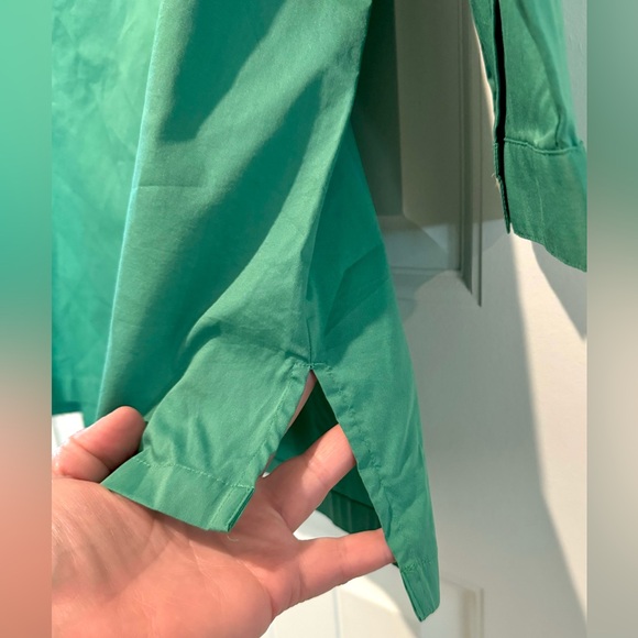 Ann Taylor LOFT New! Kelly Green Button Back Womens Sz S Off The Shoulder Blouse - Picture 6 of 13